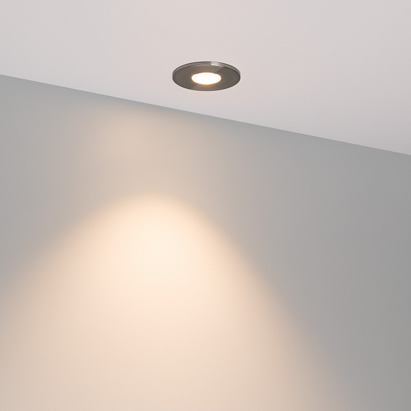 Светильник MS-GLORY-BUILT-R54-5W Warm3000 (NI, 60 deg, 230V) (Arlight, IP54 Металл, 5 лет) Lednikoff