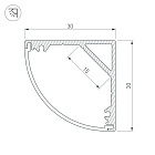 Профиль SL-KANT-H30-2000 ANOD (Arlight, Алюминий) Lednikoff