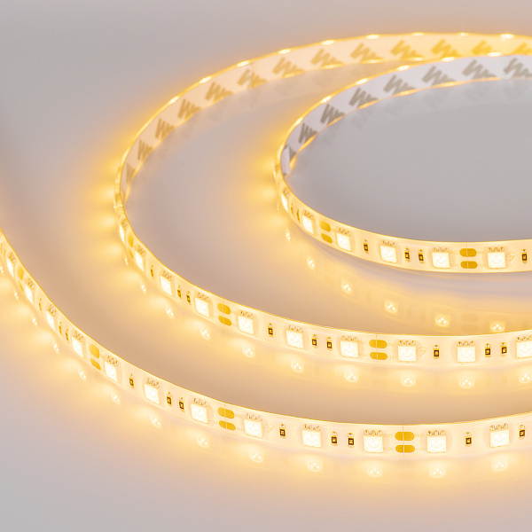 Светодиодная лента RTW 2-5000SE 12V Yellow 2x (5060, 300 LED, LUX) (Arlight, 14.4 Вт/м, IP65) Lednikoff