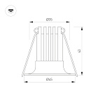 Светильник MS-FOGGY-BUILT-R45-5W Warm3000 (WH, 36 deg, 230V) (Arlight, IP54 Металл, 5 лет) Lednikoff