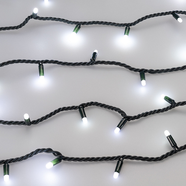 Светодиодная гирлянда ARD-STRING-PRO-1000-GREEN-100LED-MILK-PULSE White (230V, 7W) (Ardecoled, IP65) Lednikoff