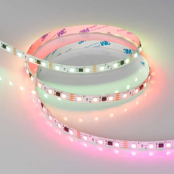 Светодиодная лента SPI-B60-10mm 12V RGB-PX3-BPT (12 W/m, IP20, 5060, 5m) (Arlight, бегущий огонь) Lednikoff