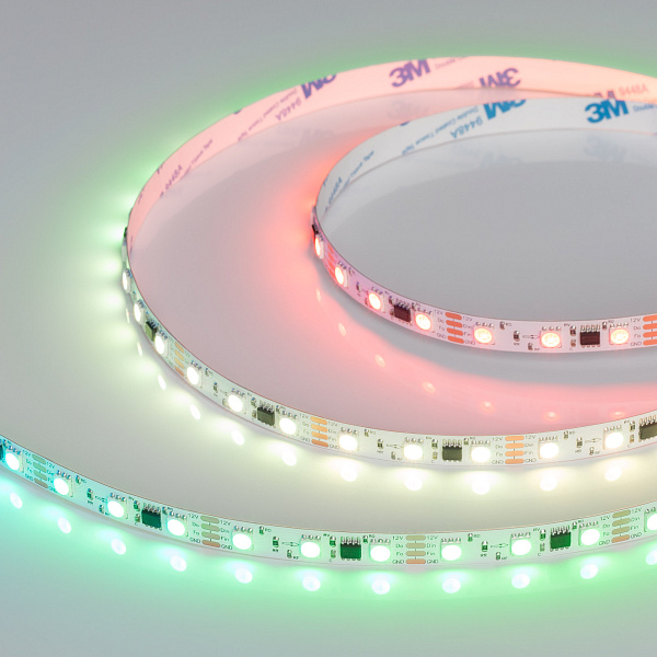 Светодиодная лента SPI-B60-10mm 12V RGB-PX3-BPT (12 W/m, IP20, 5060, 5m) (Arlight, бегущий огонь) Lednikoff