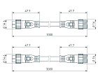 Коннектор питания ARL-LINE-3pin-1000-CON-MF (230V) (Arlight, IP67 Пластик, 3 года) Lednikoff