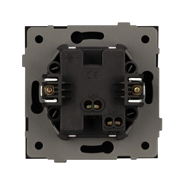 Механизм звонкового выключателя SWT-TENDO-MKR1-PL-GR (230V, 10A) (Arlight, Графитовый) Lednikoff