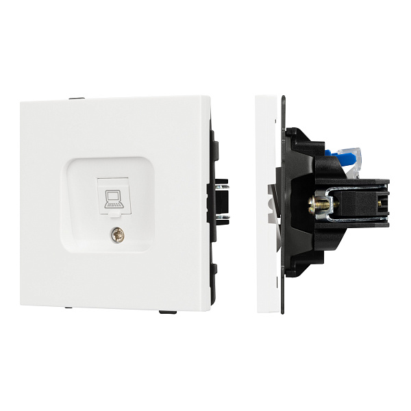 Механизм компьютерной розетки SCT-TENDO-MPC1-SFPL-WH (RJ-45, CAT6) (Arlight, Матовый белый) Lednikoff