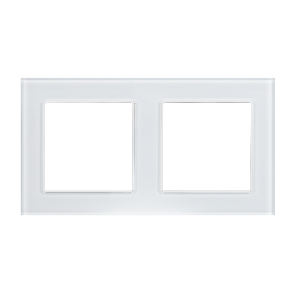 Рамка стеклянная FRM-GLARE-GS-2-WH (Arlight, -) Lednikoff