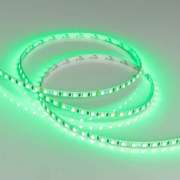 Светодиодная лента RT-G120-5mm 24V RGB (7.5 W/m, IP20, 3838, 5m) (Arlight, узкая) Lednikoff