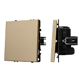 Механизм выключателя одноклавишный перекрёстный SWT-NOBE-MKX1-SFPL-GD (230V, 10A) (Arlight, Золотой песок)