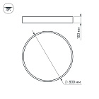 Светильник SP-TOR-PILL-PRISM-R800-94W Warm3000 (WH, 100 deg, 230V) (Arlight, IP20 Металл, 3 года) Lednikoff