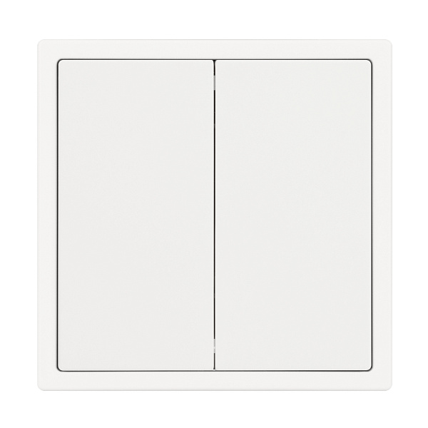 Механизм выключателя двухклавишный проходной SWT-NOBE-MKP2-SFPL-WH (230V, 10A) (Arlight, Белый кварц) Lednikoff