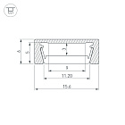 Профиль MIC-M-2000 ANOD BLACK (Arlight, Алюминий) Lednikoff