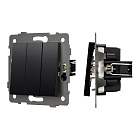 Механизм выключателя трехклавишный непроходной SWT-MK03-PL-BK-V (250V, 10A) (Arlight, -) Lednikoff