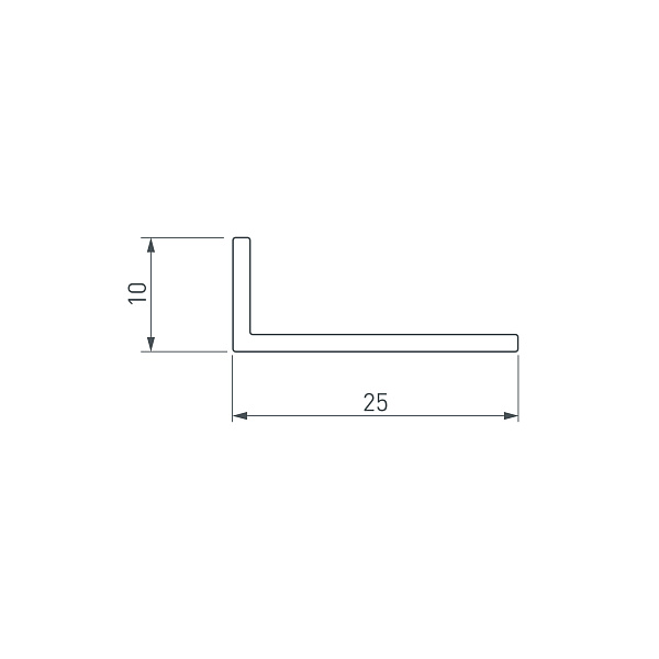 Уголок ARH-W25х10х1,5-2000 ANOD (Arlight, Алюминий) Lednikoff