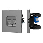 Механизм компьютерной розетки двойной SCT-TENDO-MPC2-PL-GR (RJ-45, CAT6) (Arlight, Графитовый) Lednikoff