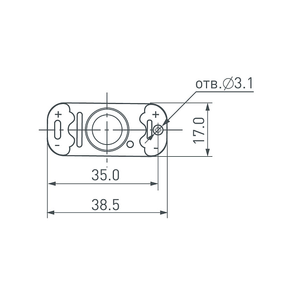 Модуль герметичный ARL-LC2835-0.5W-12V White 160deg (Arlight, Закрытый) Lednikoff