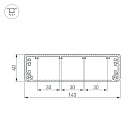 Профиль TOP-LINIA140-2000 ANOD (Arlight, Алюминий) Lednikoff