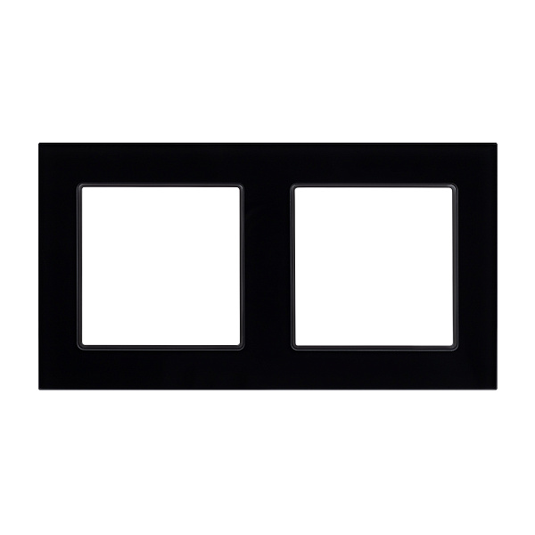 Рамка стеклянная FRM-GLARE-GS-2-BK (Arlight, -) Lednikoff