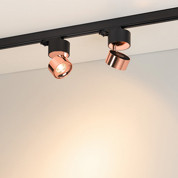 Светильник SP-PLURIO-TRACK-4TR-R77-9W Warm3000 (BK-COP, 36 deg, 230V) (Arlight, IP20 Металл, 3 года)
