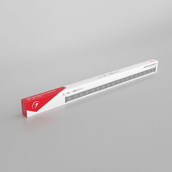 Светодиодный прожектор AR-LINE-1000S-18W-24V RGB (Grey, 30 deg, DMX512) (Arlight, Закрытый) Lednikoff