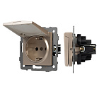 Механизм розетки влагозащищённый SCT-MCP-PL-GD-V (250V, 16A) (Arlight, -) Lednikoff