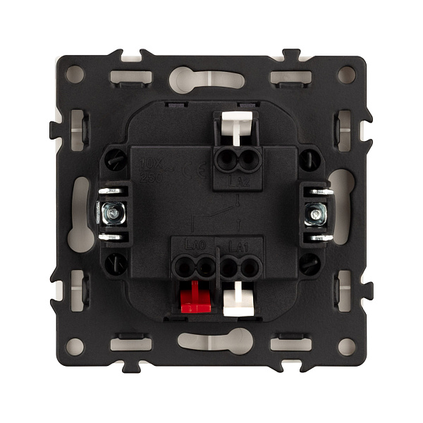 Механизм выключателя одноклавишный проходной SWT-NOBE-MKP1-SFPL-IS (230V, 10A) (Arlight, Никель) Lednikoff