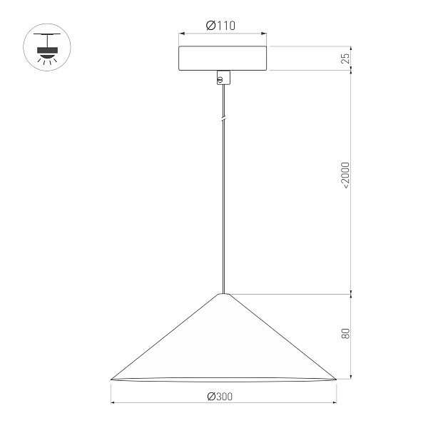 Светильник SP-MAKOTO-R300-10W Warm2700 (WH, 36 deg, 230V, TRIAC) (Arlight, IP20 Металл, 3 года) Lednikoff