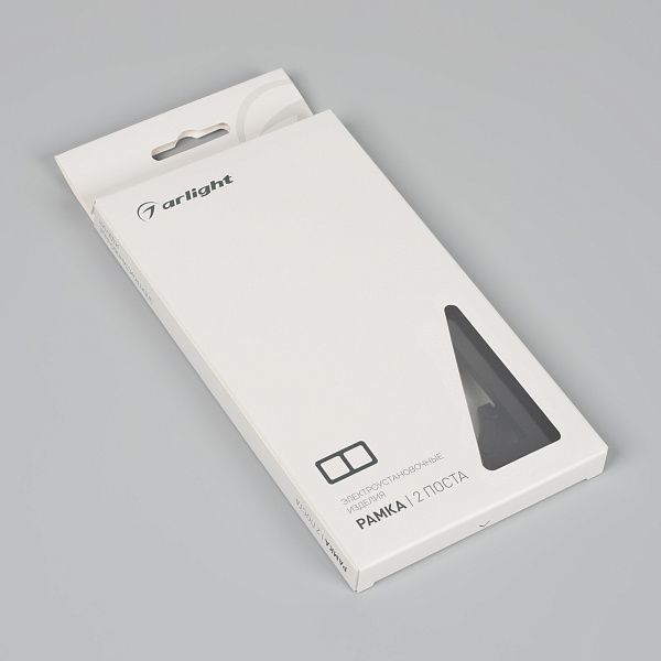 Рамка пластиковая FRM-PERIO-PL-2-BK (Arlight, -) Lednikoff