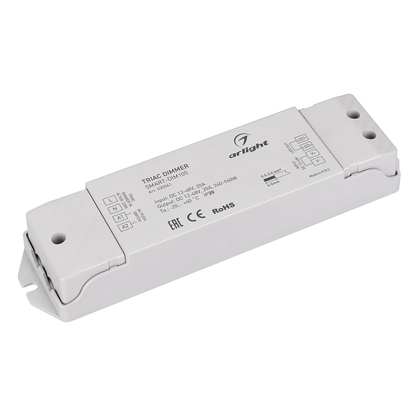 Диммер SMART-DIM105 (12-48V, 20A, TRIAC) (Arlight, IP20 Пластик, 5 лет) Lednikoff