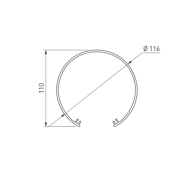 Экран SL-ROUND-D120-2000 OPAL (Arlight, Пластик) Lednikoff