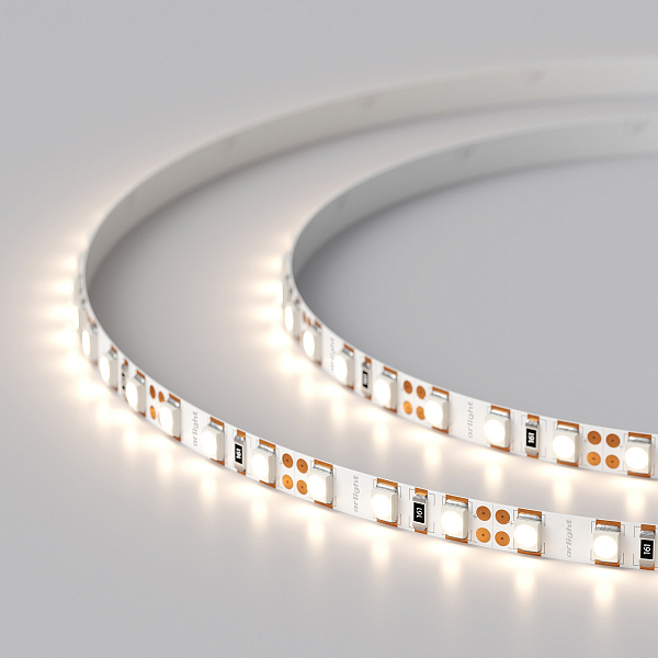 Светодиодная лента RT-A120-5mm 12V Day4000 (9.6 W/m, IP20, 2835, 5m) (Arlight, узкая) Lednikoff