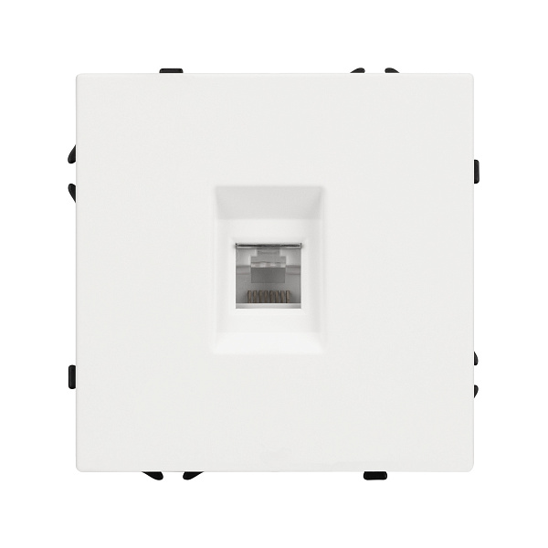 Механизм телефонной розетки SCT-NOBE-MTL1-SFPL-WH (RJ-11, 4C) (Arlight, Белый кварц) Lednikoff