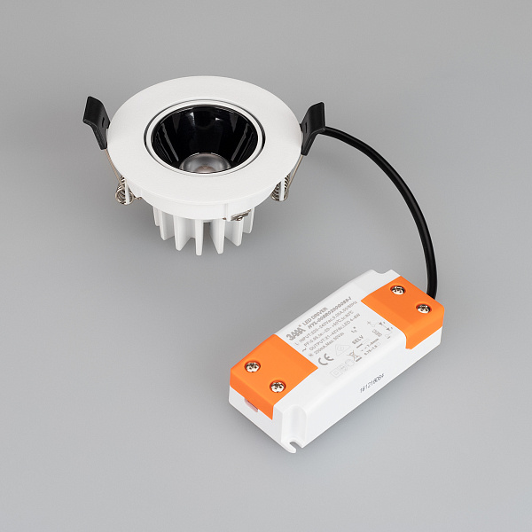Светильник MS-FORECAST-BUILT-TURN-R82-8W Day4000 (WH-WH, 32 deg, 230V) (Arlight, IP20 Металл, 5 лет) Lednikoff