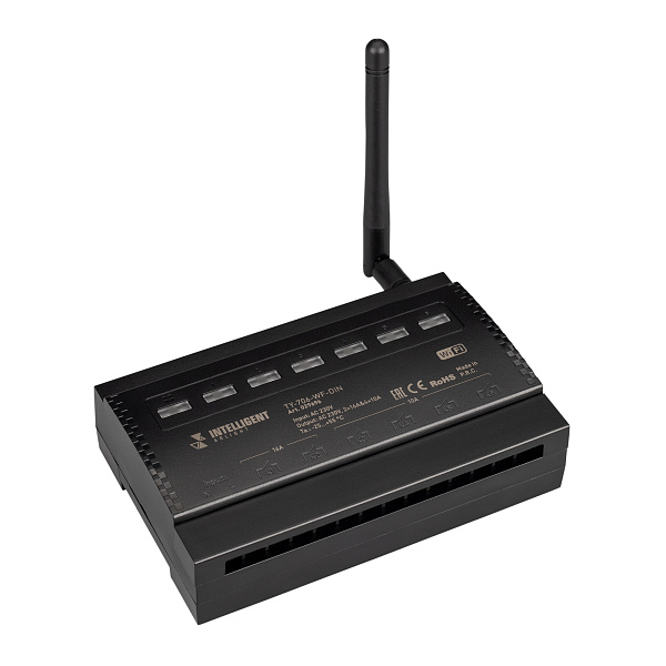 INTELLIGENT ARLIGHT Релейный модуль TY-706-WF-DIN (230V, 2х16A + 4х10А) (IARL, IP20 Пластик, 3 года) Lednikoff