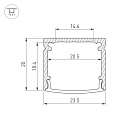 Профиль WIDE-H20-2000 ANOD (Arlight, Алюминий) Lednikoff