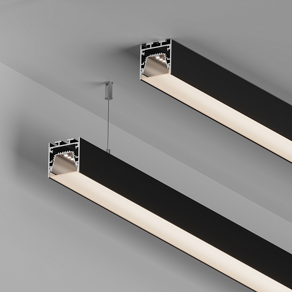 Профиль LINE-3535-TRAY-3000 BLACK (Arlight, Алюминий) Lednikoff