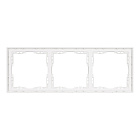 Рамка пластиковая FRM-NOBE-SFPL-3-WH (Arlight, Белый кварц) Lednikoff