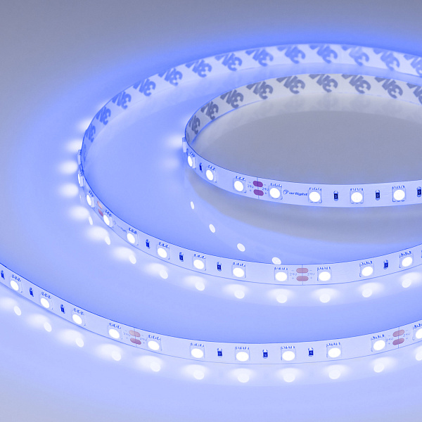 Светодиодная лента RT-B60-10mm 24V Blue (14.4 W/m, IP20, 5m) (Arlight, Открытый) Lednikoff