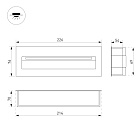 Светильник LTD-TRAIL-S226x76-8W Warm3000 (GR, 65 deg, 230V) (Arlight, IP65 Металл, 3 года) Lednikoff