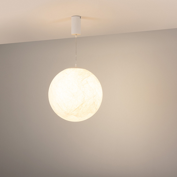 Светильник SP-SILKA-HANG-R400-12W Warm2700 (WH, 330 deg, 230V) (Arlight, IP20 Натуральный шелк, 3 года)