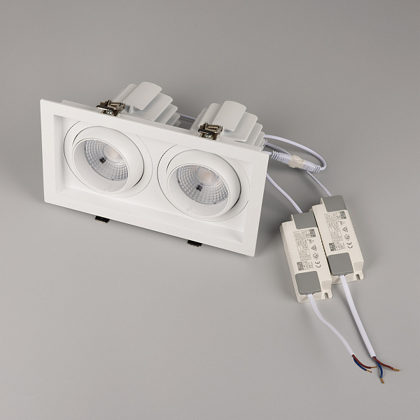 Светильник MS-VORTEX-BUILT-S250x140-2x30W Day4000 (WH-WH, 50 deg, 230V) (Arlight, IP20 Металл, 5 лет) Lednikoff