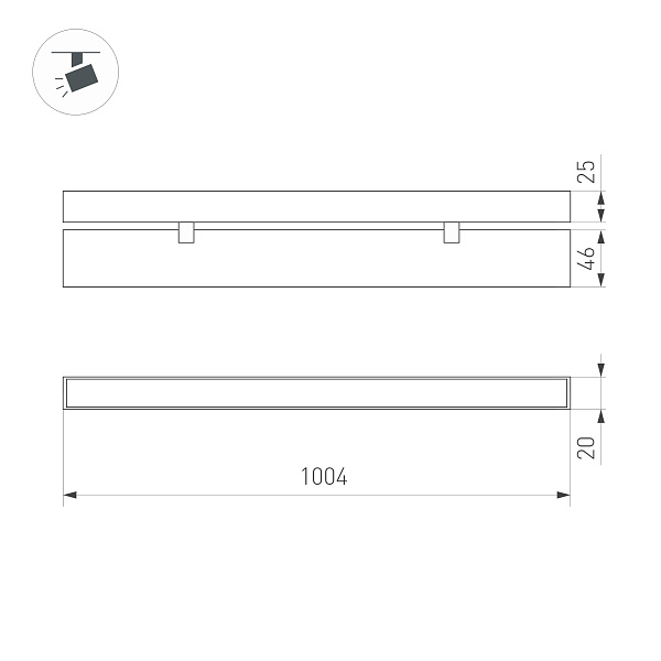 Светильник MAG-FLAT-FOLD-25-S1004-30W Warm3000 (BK, 100 deg, 24V) (Arlight, IP20 Металл, 5 лет)