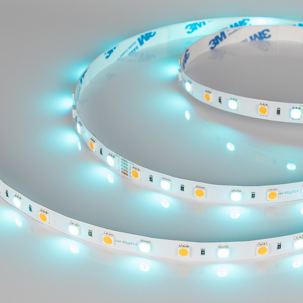 Светодиодная лента RT-B60-10mm 24V RGBW-Warm (14.4 W/m, IP20, 5060, 5m) (Arlight, Открытый) Lednikoff