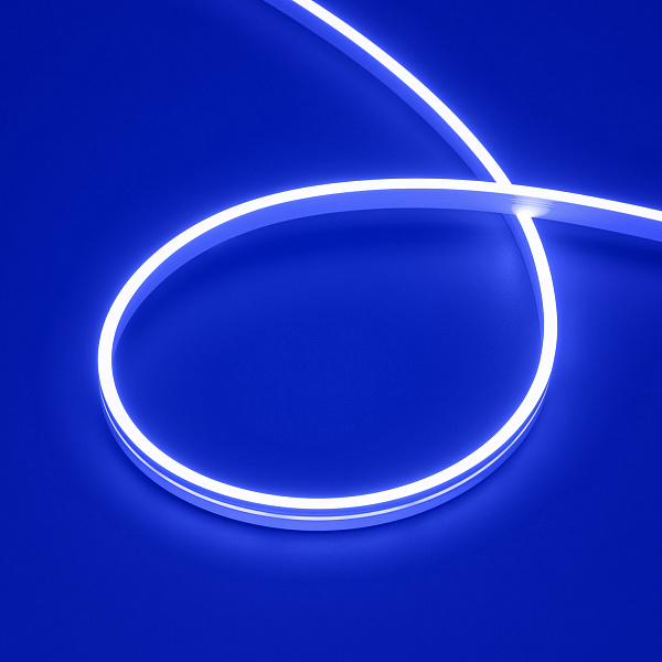 Светодиодная лента герметичная MOONLIGHT-SIDE-A168-4x10mm 24V Blue (7.2 W/m, IP65, 5m, wire x2) (Arlight, Вывод кабеля прямой) Lednikoff
