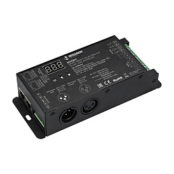 INTELLIGENT ARLIGHT Декодер SMART-DMX512-104-83-RDM-SUF (12-48V, 4x8A, XLR3/RJ45) (IARL, IP20 Металл, 5 лет)