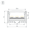 Профиль ARH-LINE-1726-2000 ANOD (Arlight, Алюминий) Lednikoff