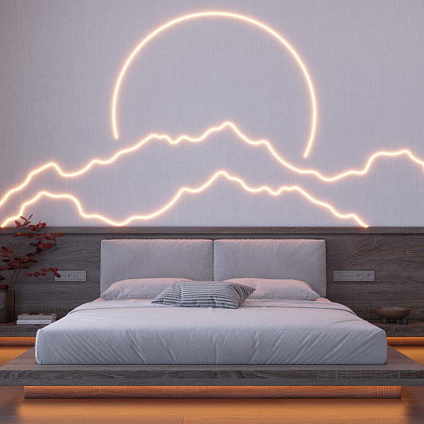Светодиодная лента герметичная LUNA-X960-D8mm 24V Warm3000 (8 W/m, IP65, 360deg, 5m) (Arlight, -) Lednikoff