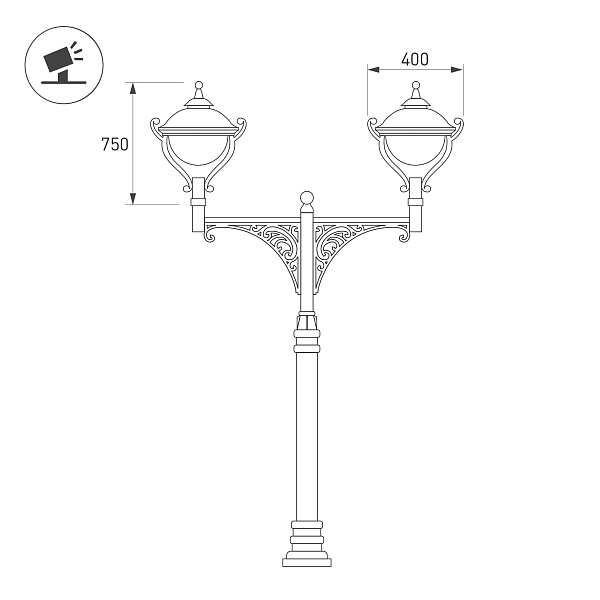 Светильник OXOR-AMPIL-O-400x750-50W Day4000 (BK, 120 deg, 230V) IP65 (Arlight, -) Lednikoff
