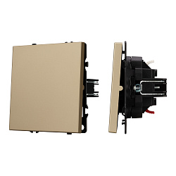 Механизм звонкового выключателя SWT-NOBE-MKR1-SFPL-L-GD (230V, 10A) (Arlight, Золотой песок)