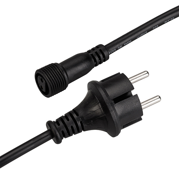 Шнур питания ARD-CLASSIC-BALL-LIVE-1.5M Black (230V, 1.6A) (Ardecoled, Закрытый) Lednikoff